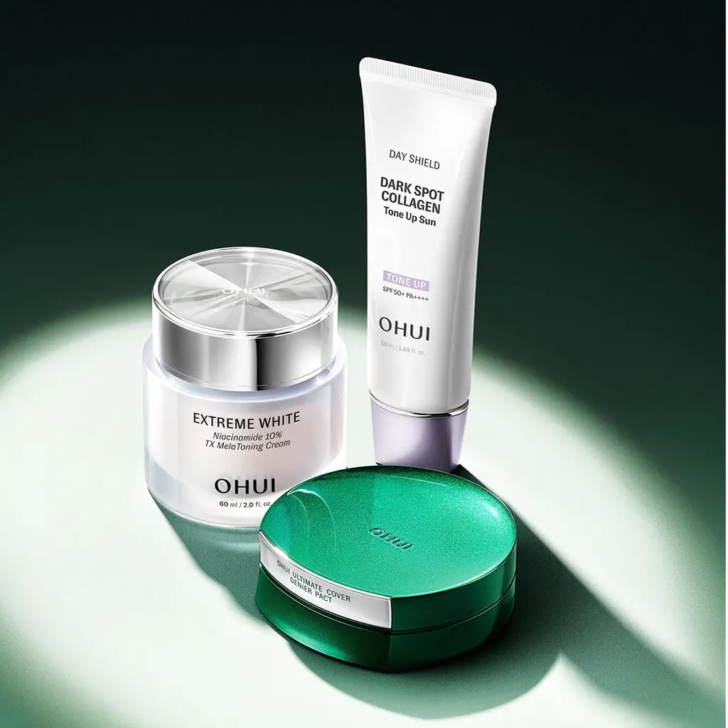 [이달의신상] 오휘 기미케어 3-STEP 콜라겐 톤업선 50ml / 데니어 팩트 리필 기획 / 멜라토닝 크림 60ml